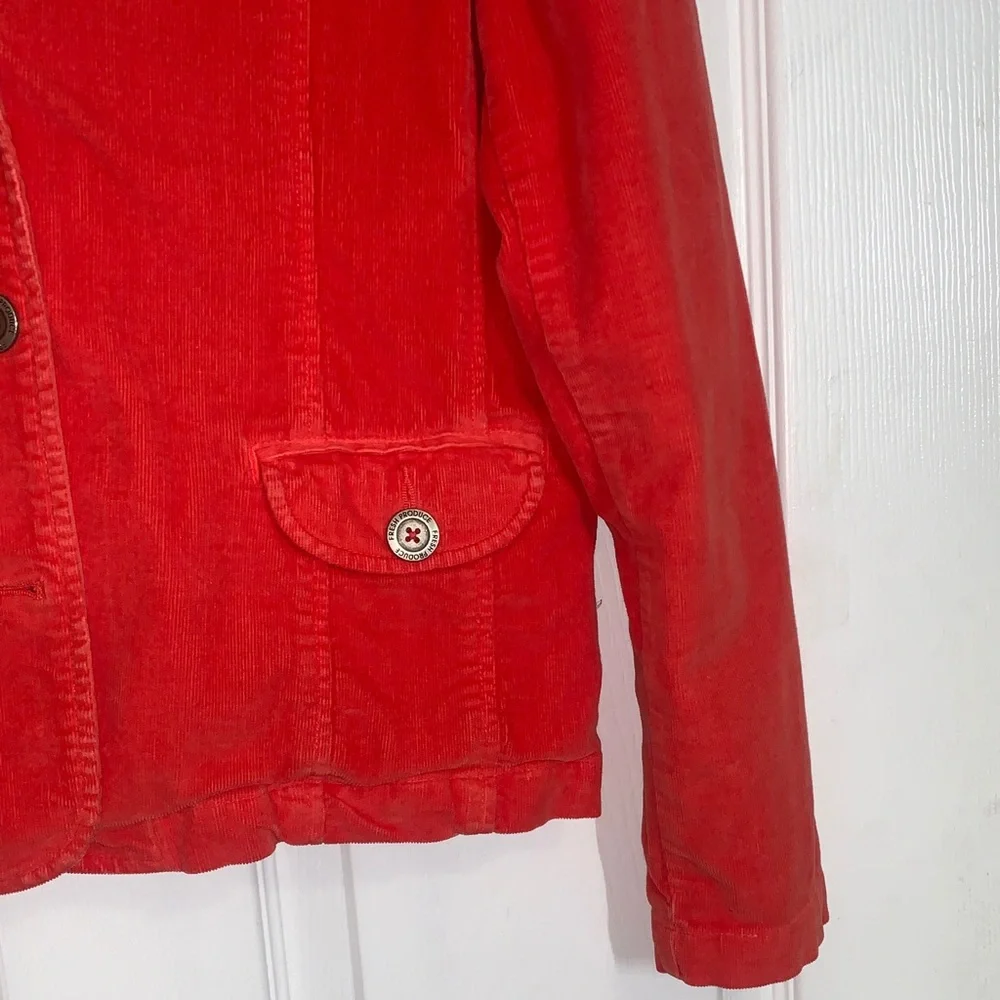 Fresh Produce Orange/Coral Corduroy Blazer Jacket